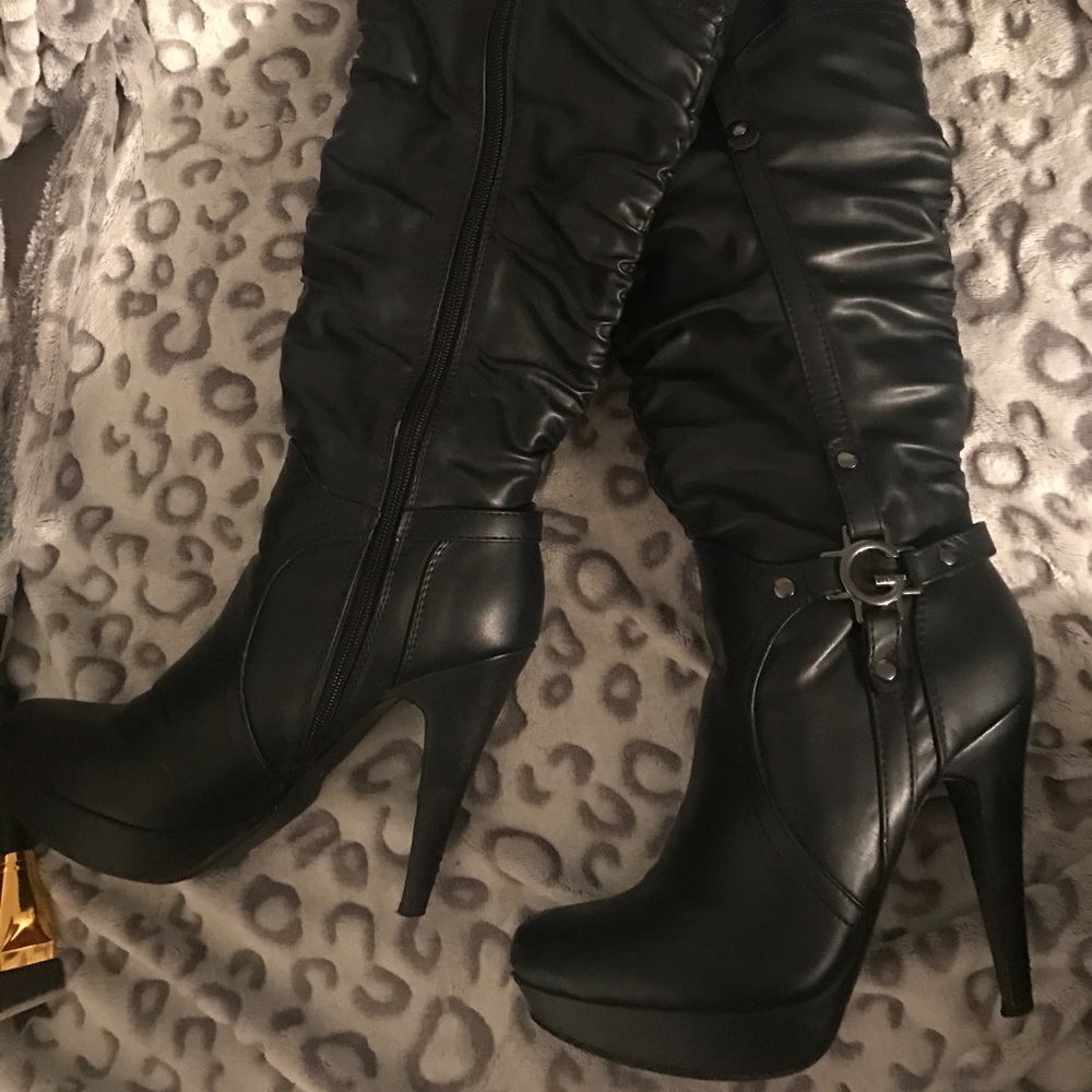 Knee high black boots